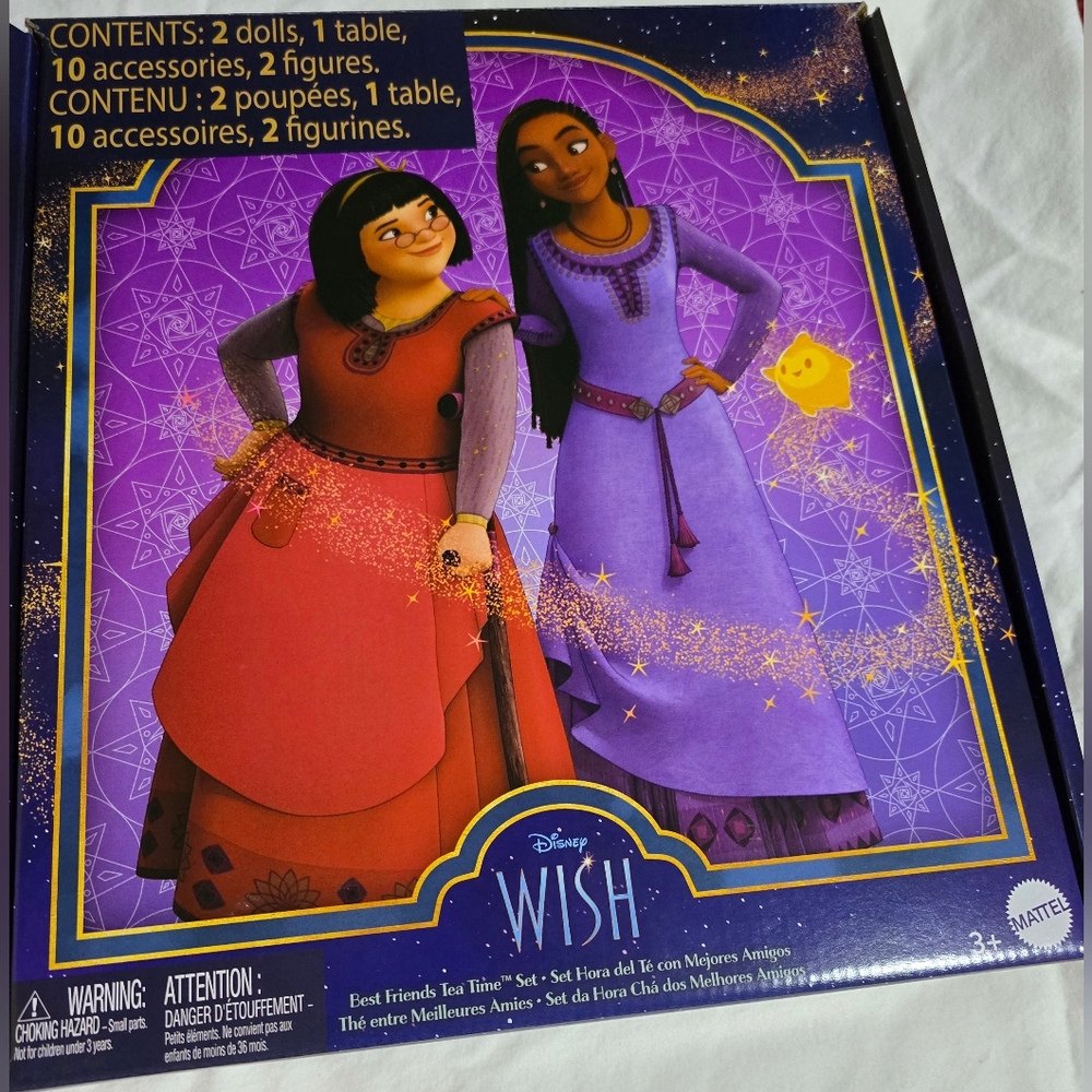 **NEW** Disney's Wish, Best Friends Tea Time Set with Asha & Dahlia By Mattel